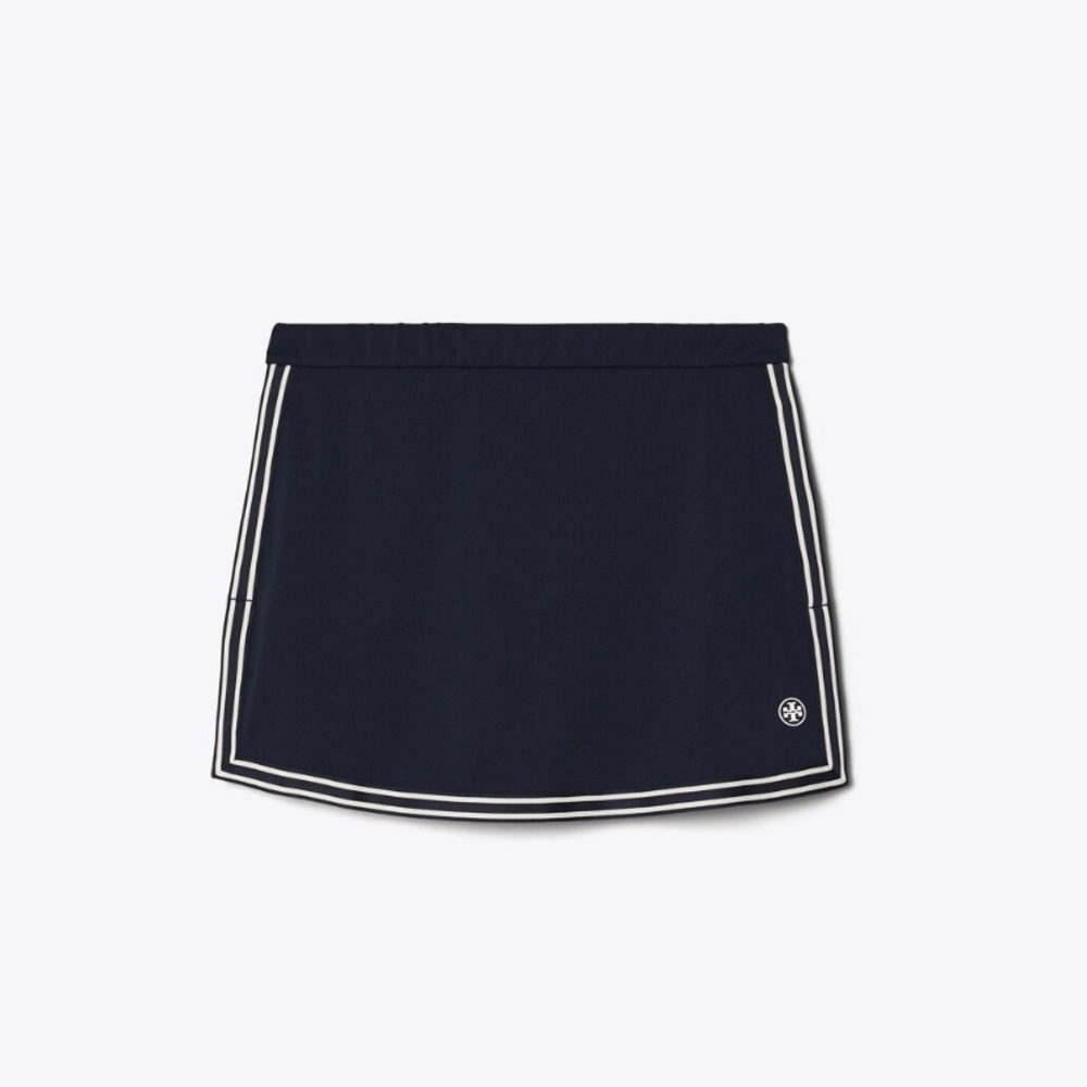 Tory Burch Tech Pique Tennis Prep Pickleball Tory Navy Skirt Size Large